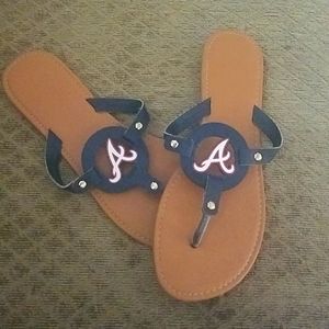 Atlanta Braves thong sandals